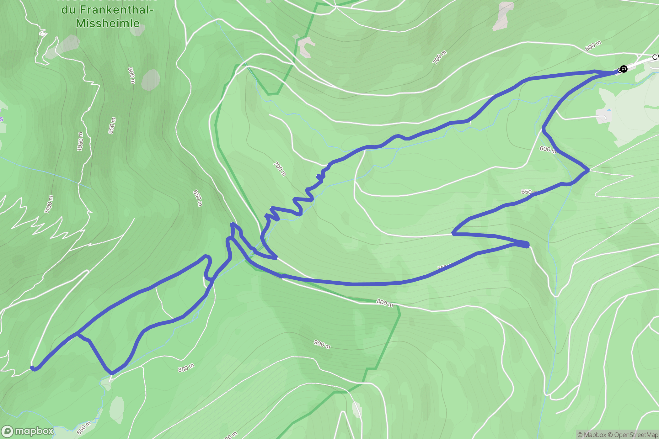 Stosswihr : carte du parcours de randonnée - France