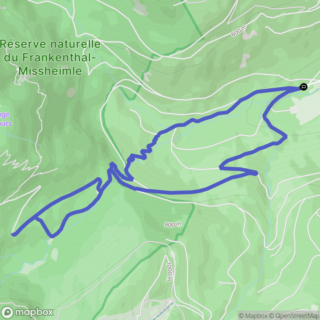 Stosswihr : carte du parcours de randonnée - France