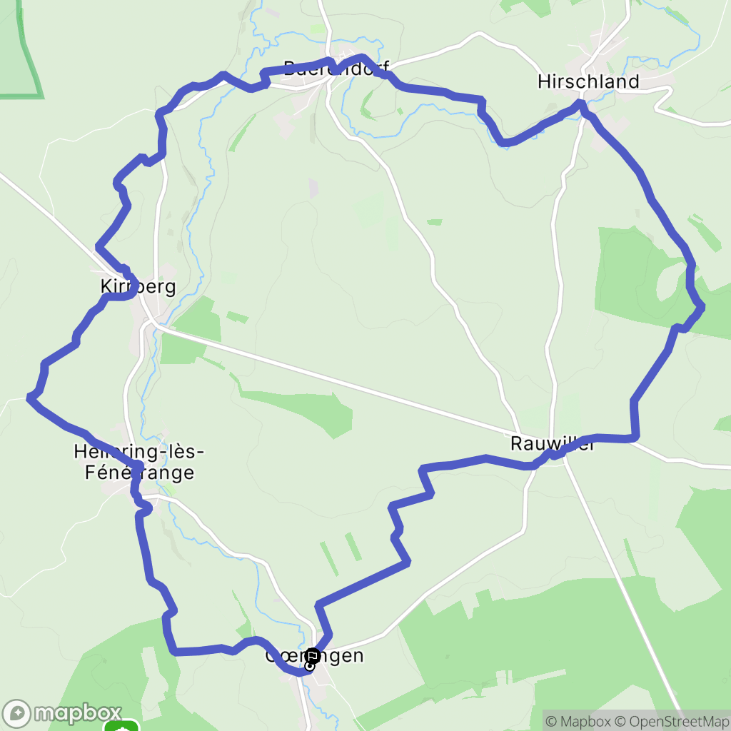 Gœrlingen : carte du parcours de randonnée - France