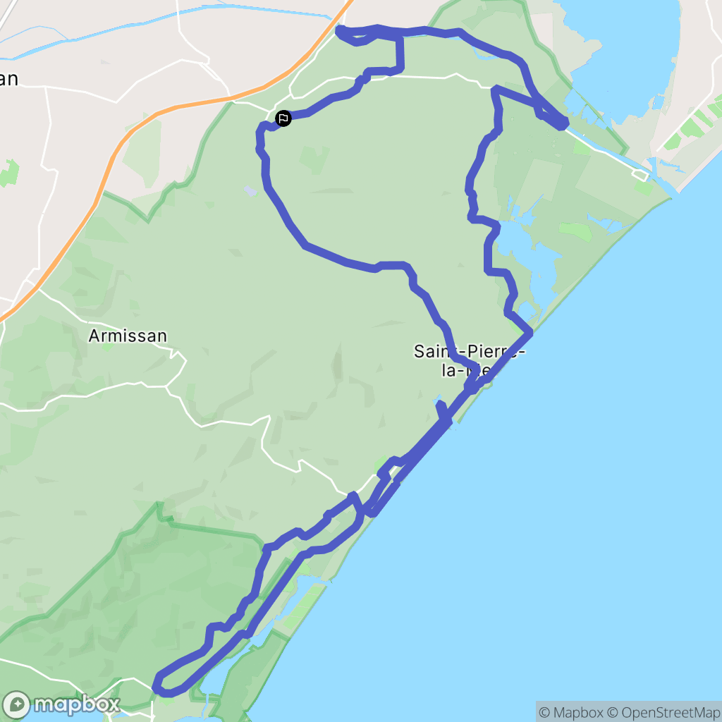Fleury : carte du parcours de randonnée - France