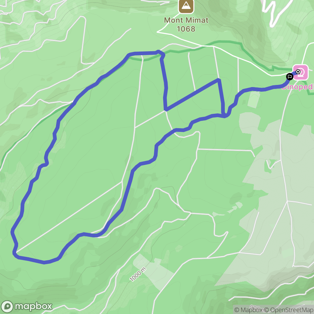 Mende : carte du parcours de randonnée - France