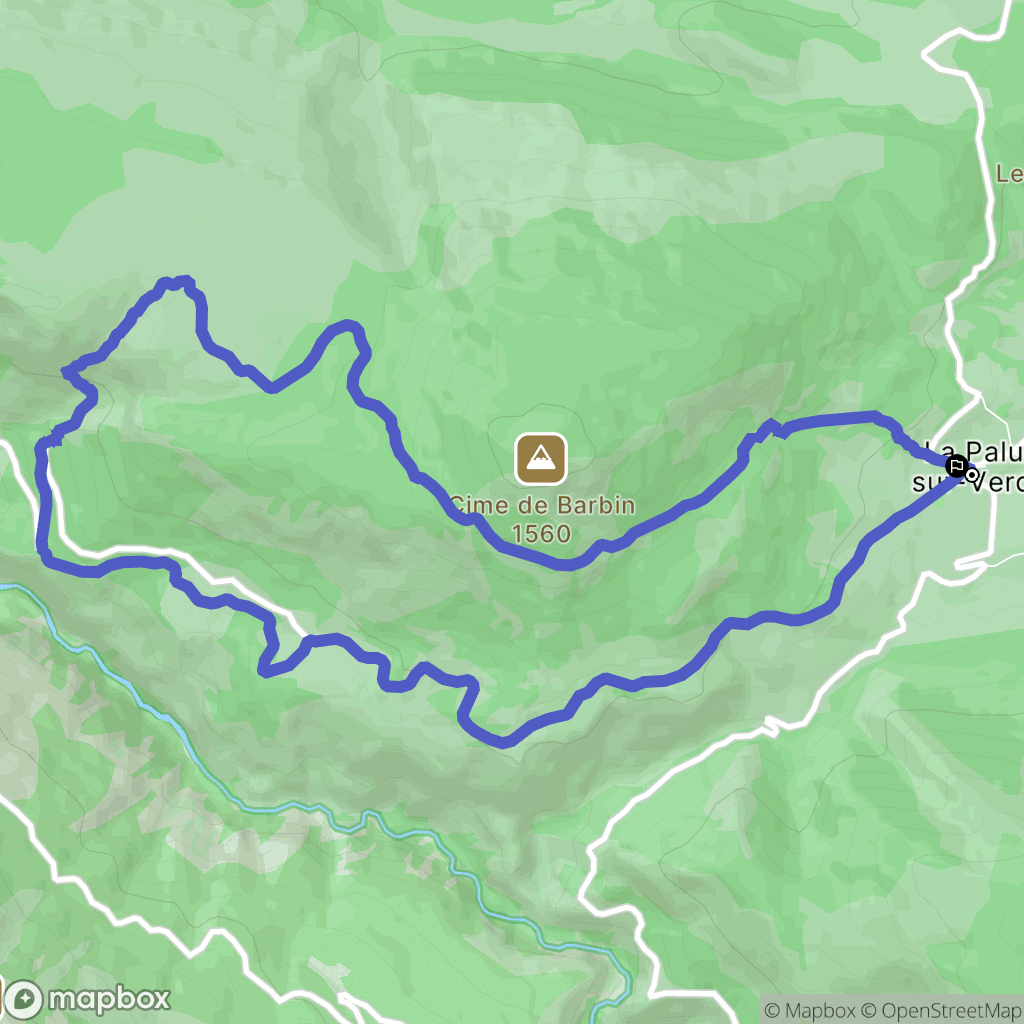 La Palud-sur-Verdon : carte du parcours de randonnée - France