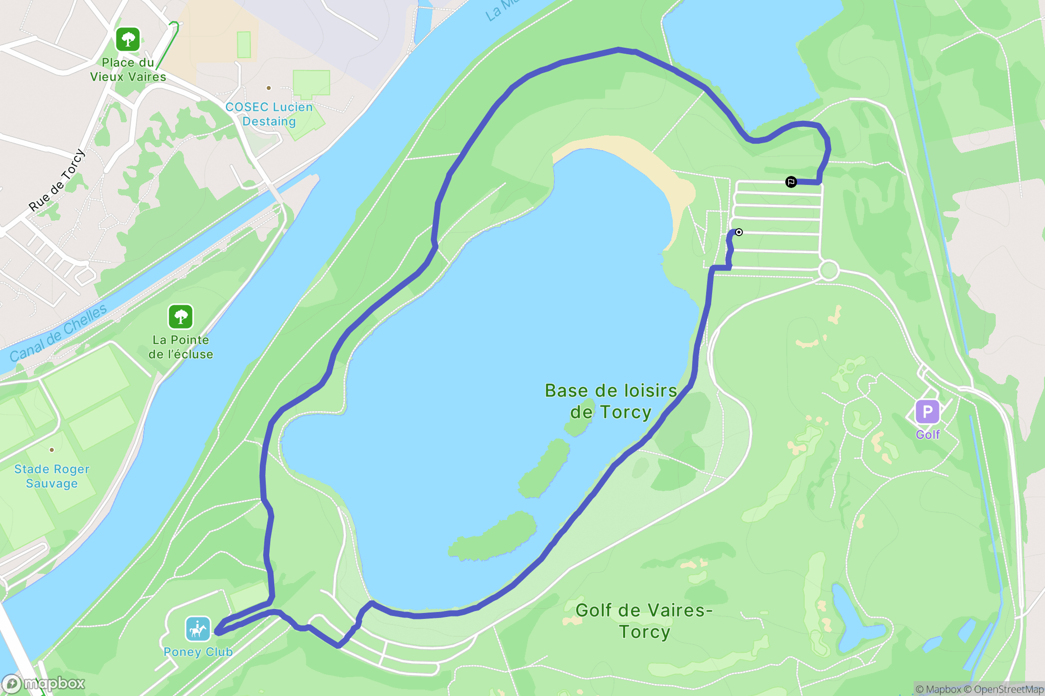 Torcy : carte du parcours de randonnée - France