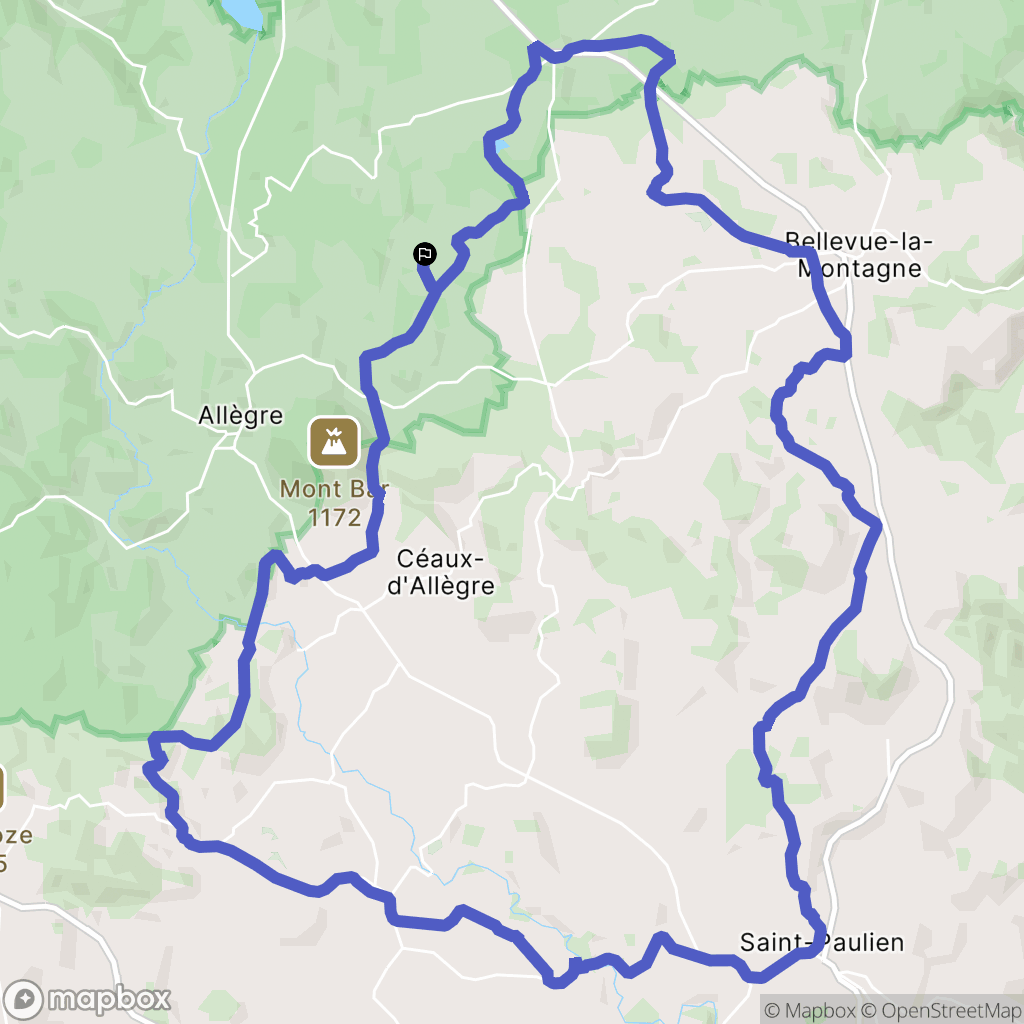 Monlet : carte du parcours de randonnée - France