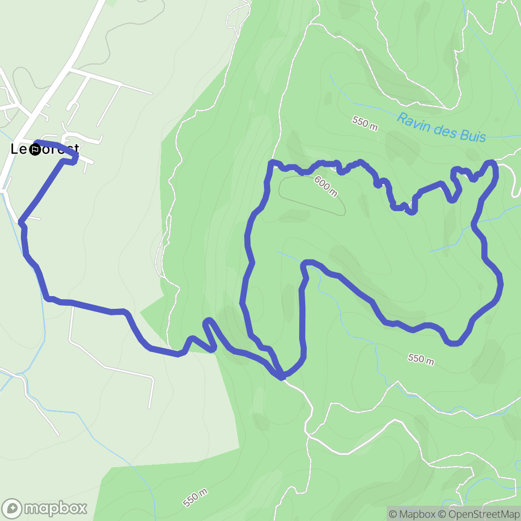 Aubignosc : carte du parcours de randonnée - France