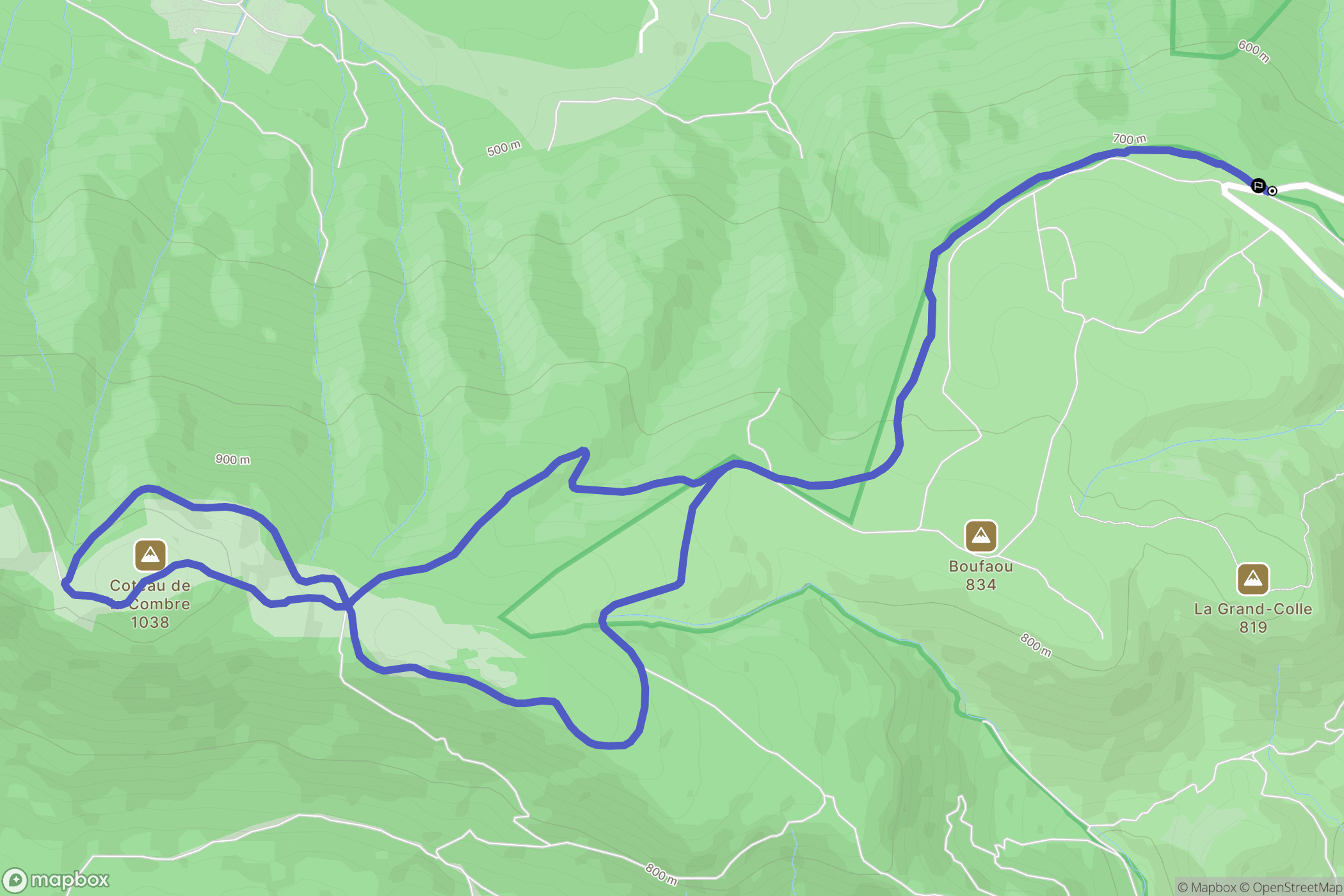 Céreste-en-Luberon : carte du parcours de randonnée - France