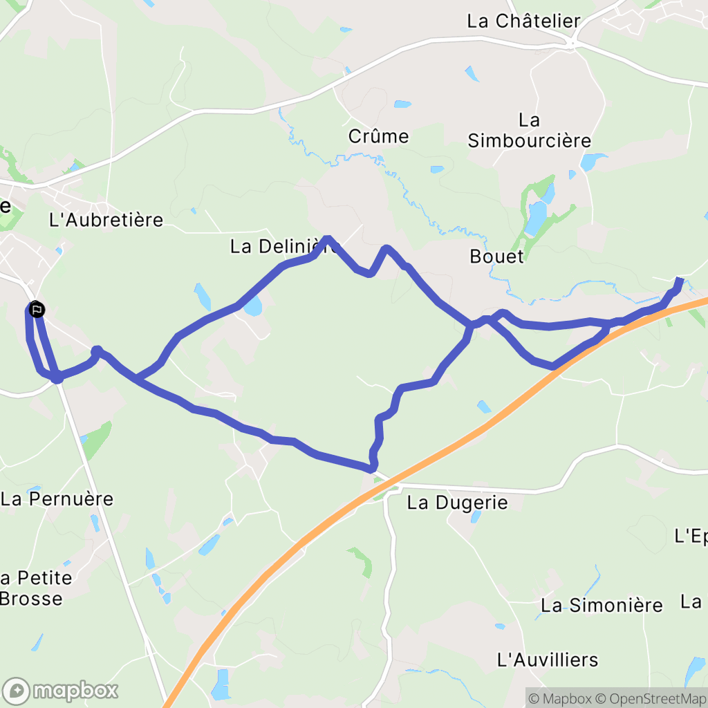 La Gaubretière : carte du parcours de randonnée - France
