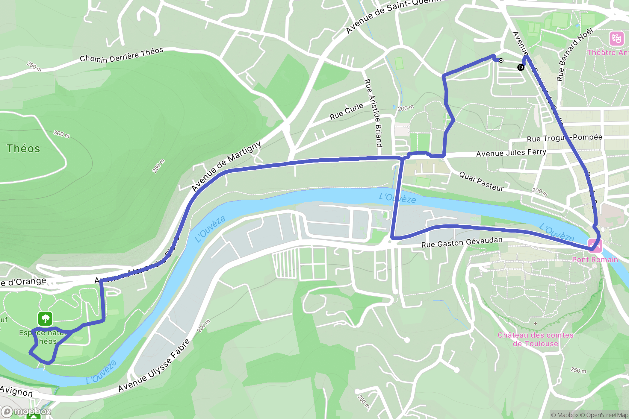 Vaison-la-Romaine : carte du parcours de randonnée - France