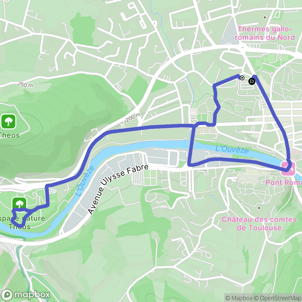 Vaison-la-Romaine : carte du parcours de randonnée - France