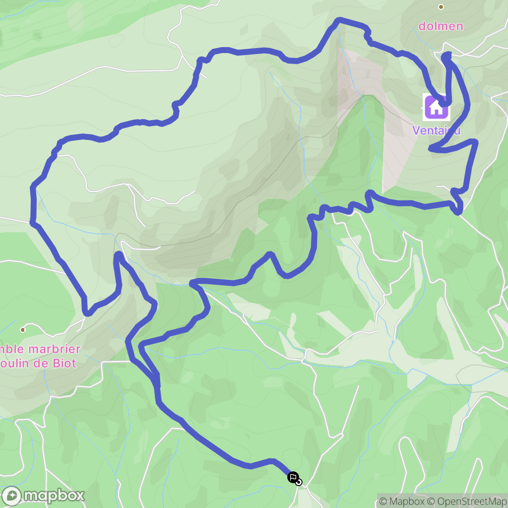 Félines-Minervois : carte du parcours de randonnée - France