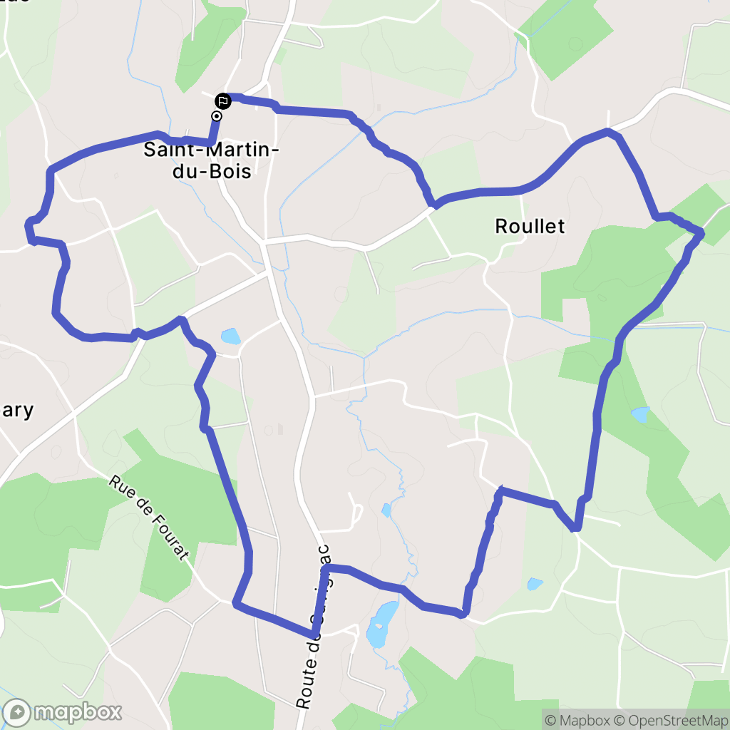 Saint-Martin-du-Bois : carte du parcours de randonnée - France