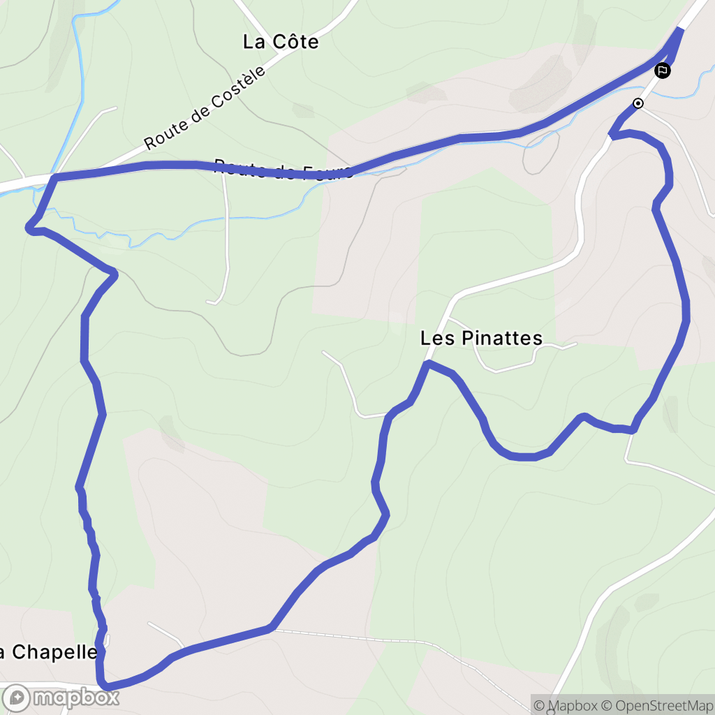 Chambost-Longessaigne : carte du parcours de randonnée - France