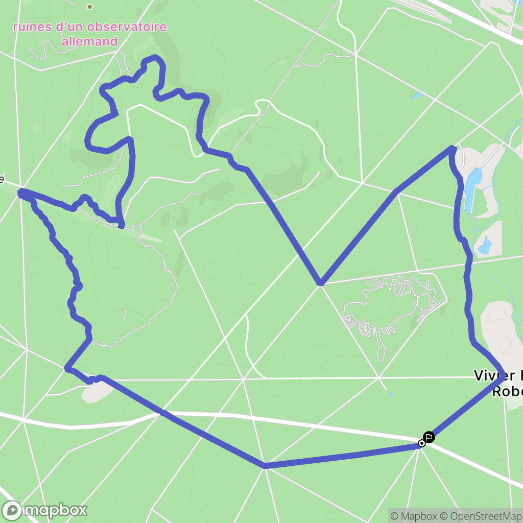 Vieux-Moulin : carte du parcours de randonnée - France