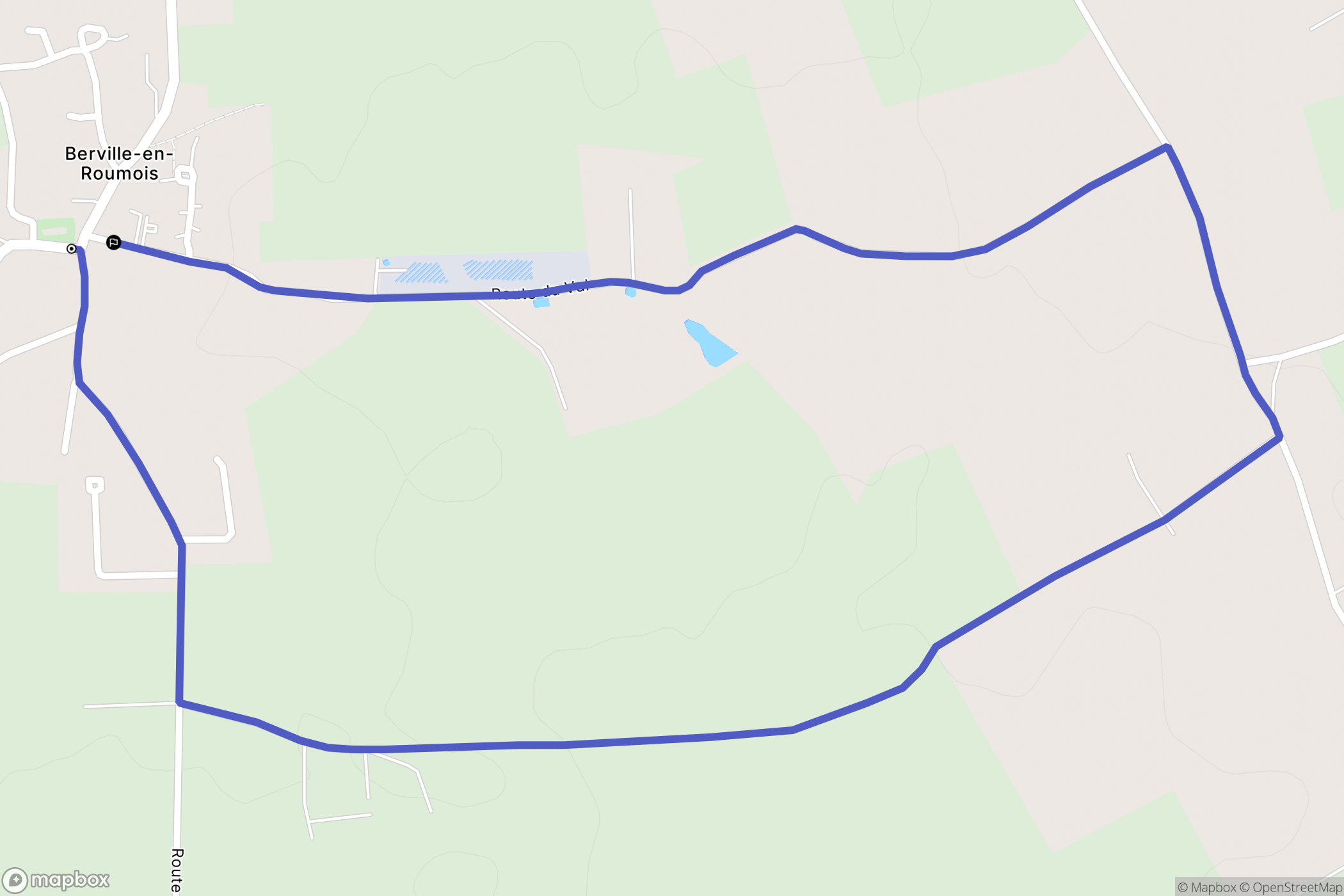 Les Monts du Roumois : carte du parcours de randonnée - France