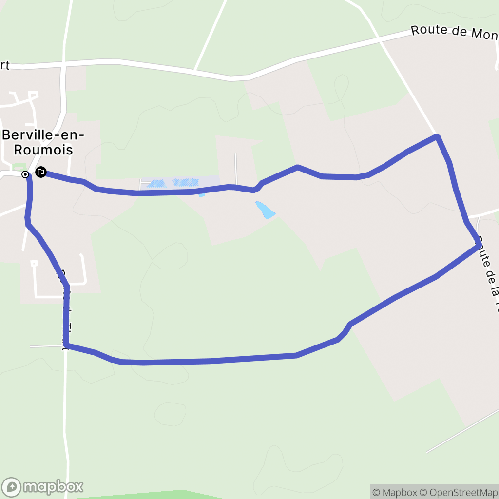 Les Monts du Roumois : carte du parcours de randonnée - France