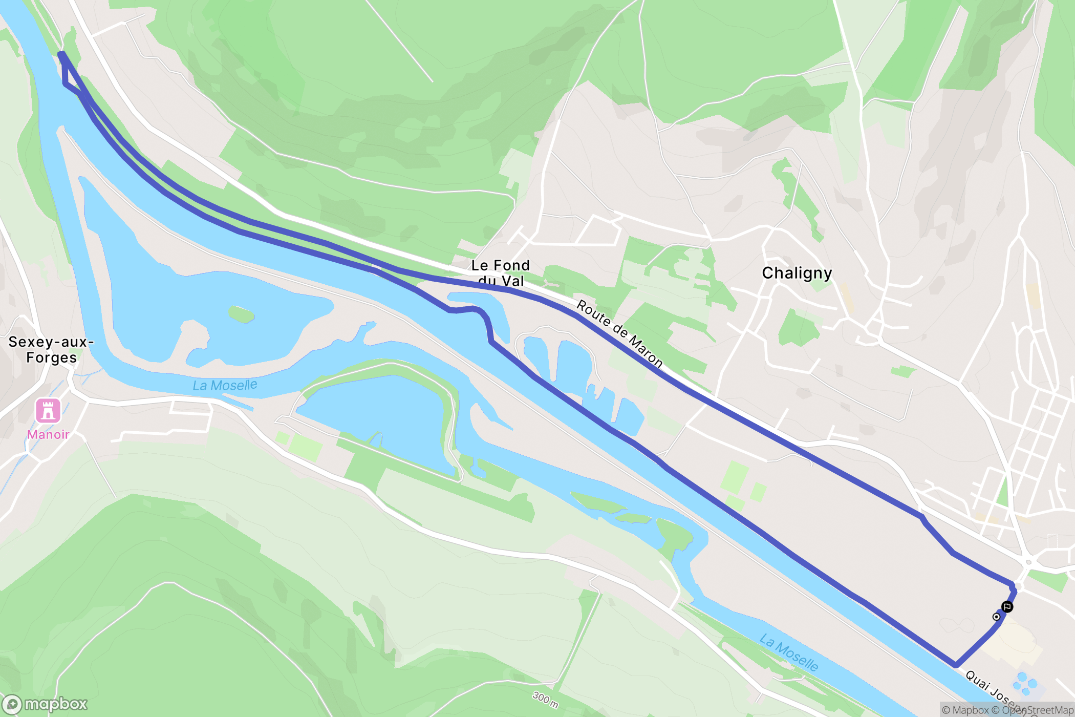 Pont-Saint-Vincent : carte du parcours de randonnée - France
