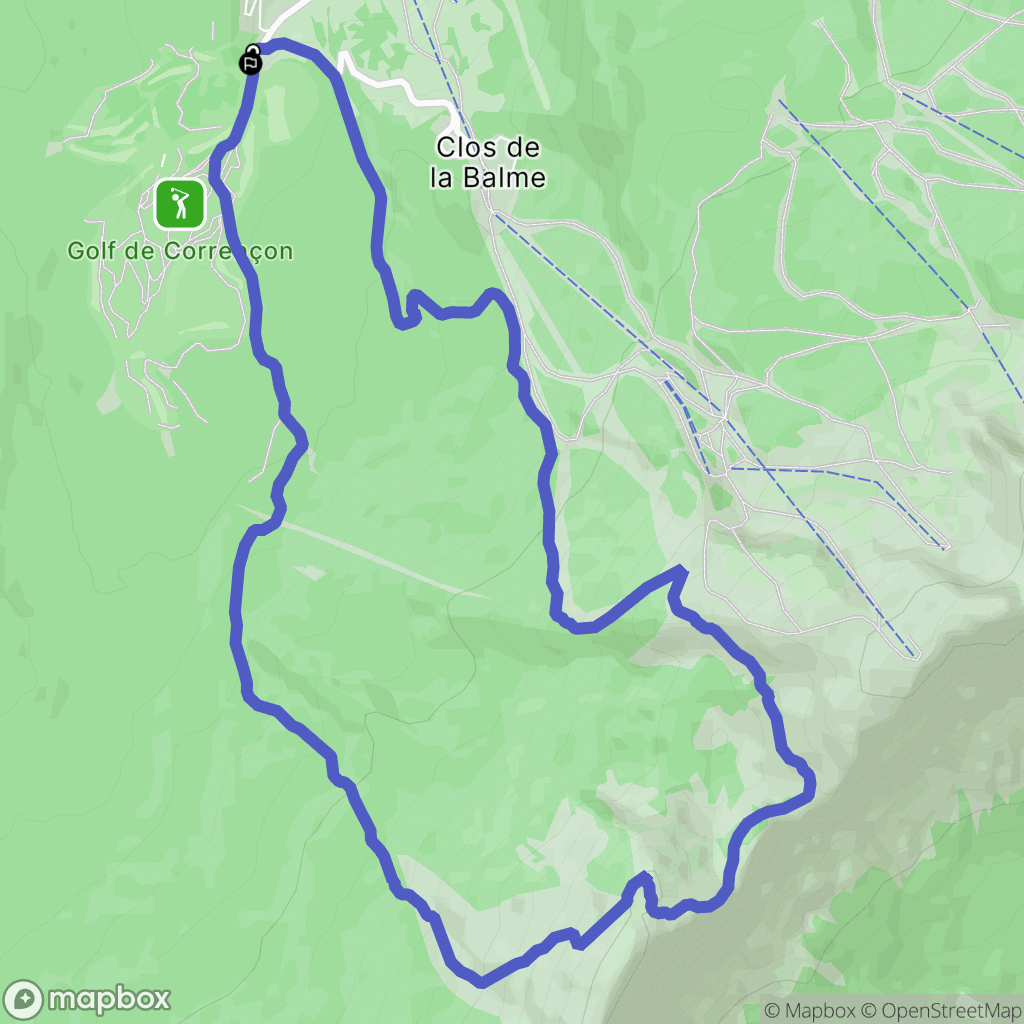 Corrençon-en-Vercors : carte du parcours de randonnée - France