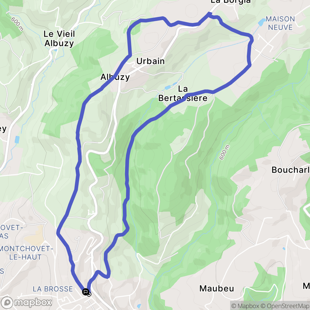 Sorbiers : carte du parcours de randonnée - France