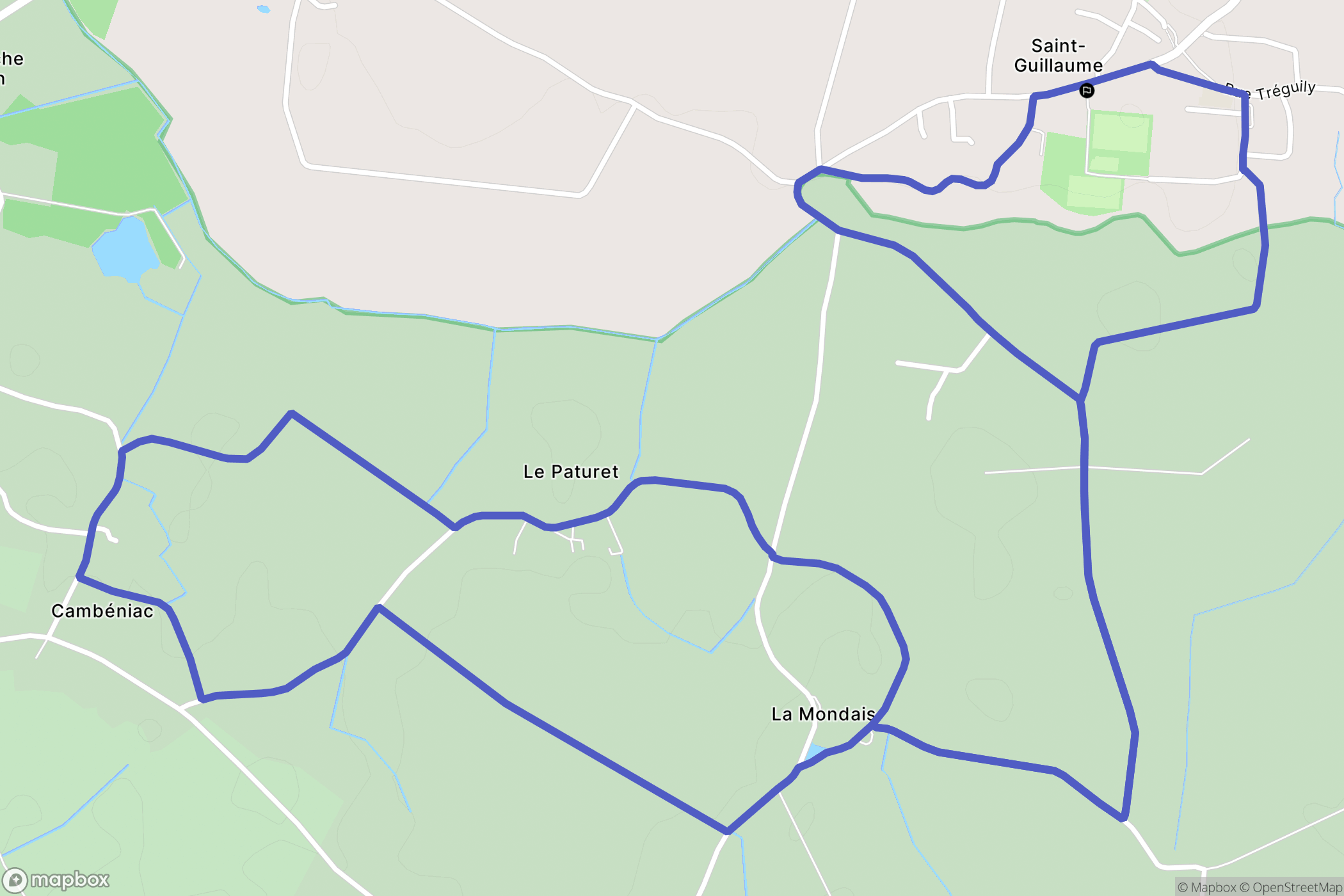 Pontchâteau : carte du parcours de randonnée - France