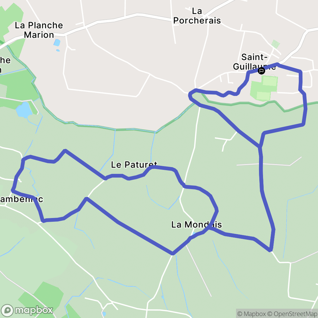 Pontchâteau : carte du parcours de randonnée - France