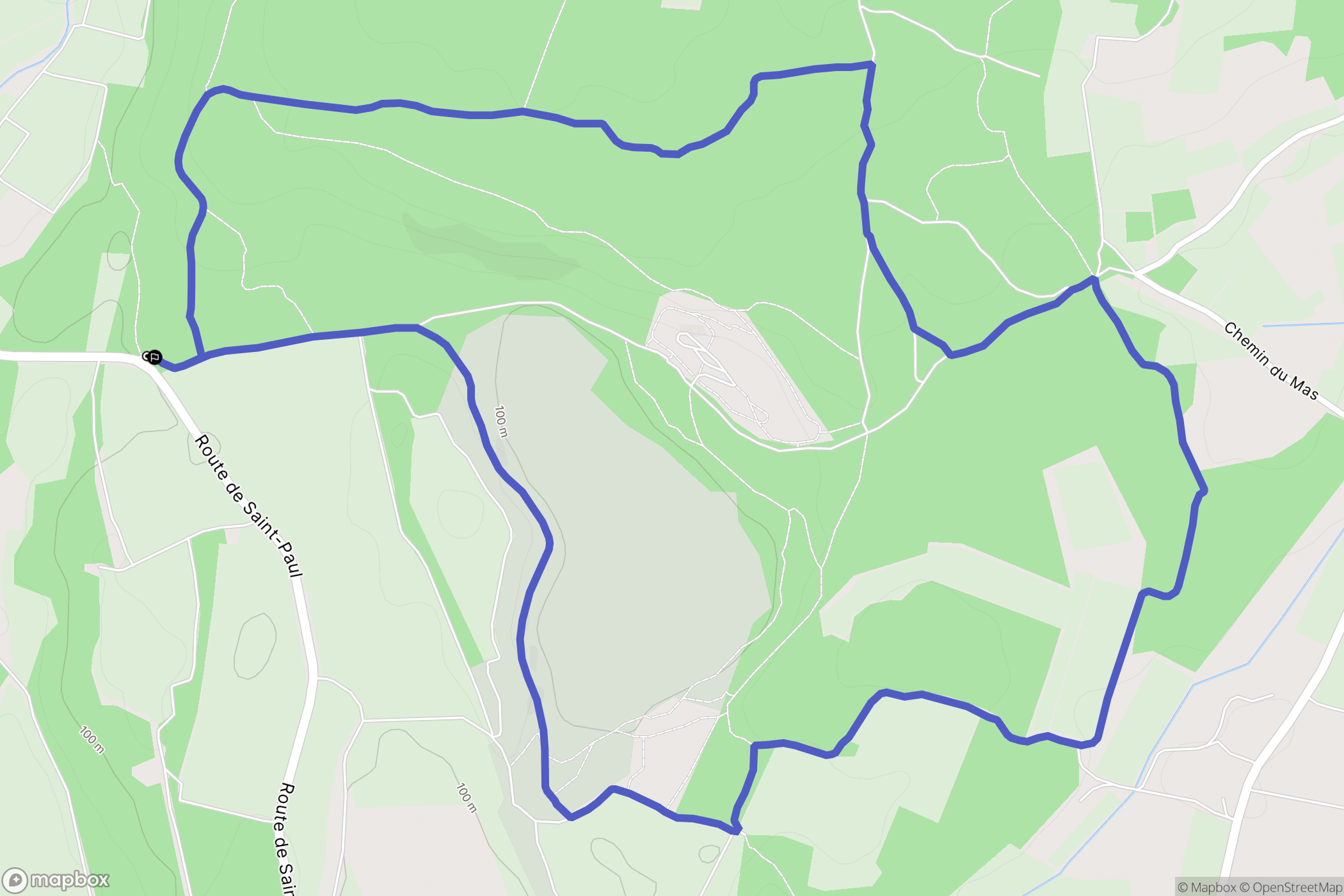 Suze-la-Rousse : carte du parcours de randonnée - France