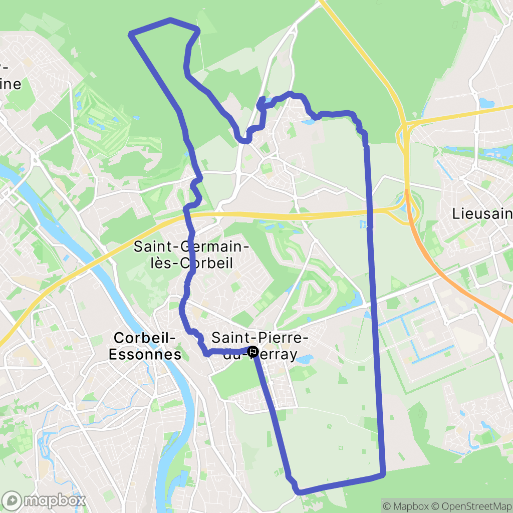 Saint-Pierre-du-Perray : carte du parcours de randonnée - France