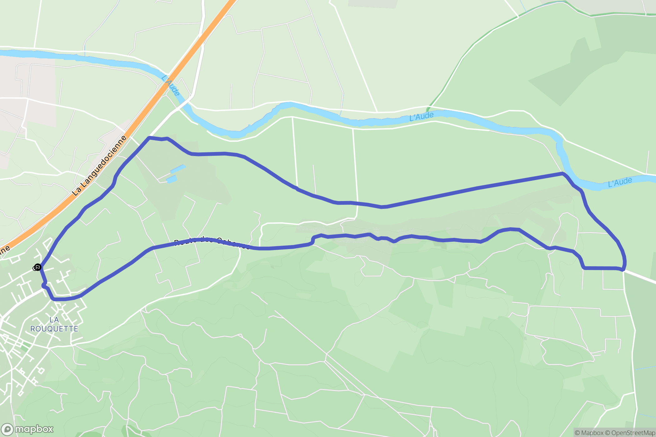 Fleury : carte du parcours de randonnée - France
