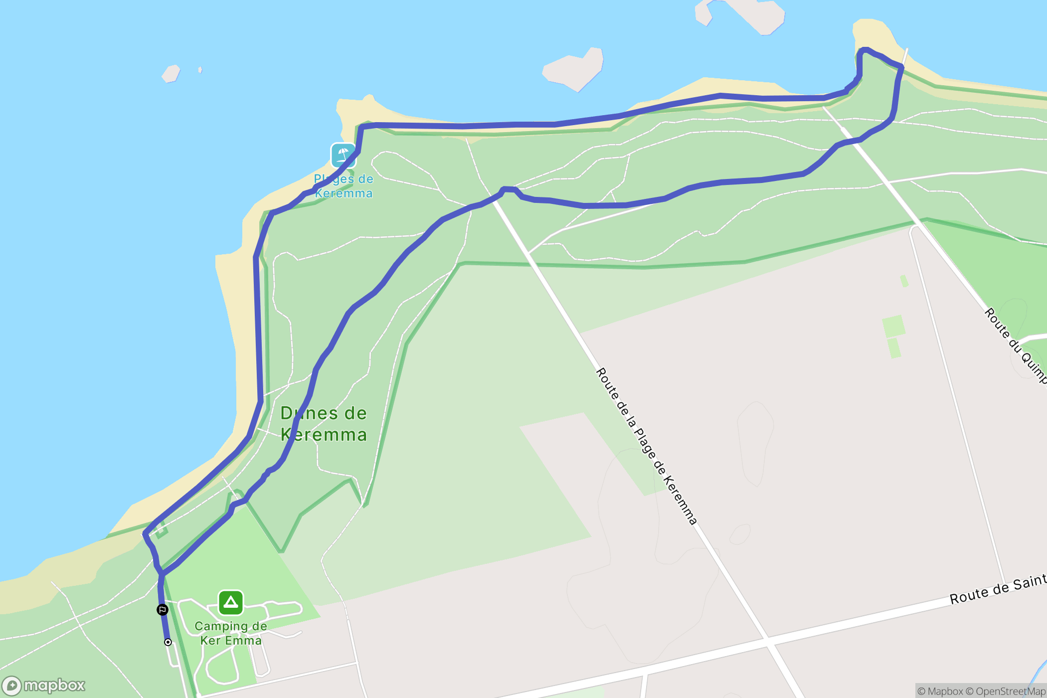 Tréflez : carte du parcours de randonnée - France