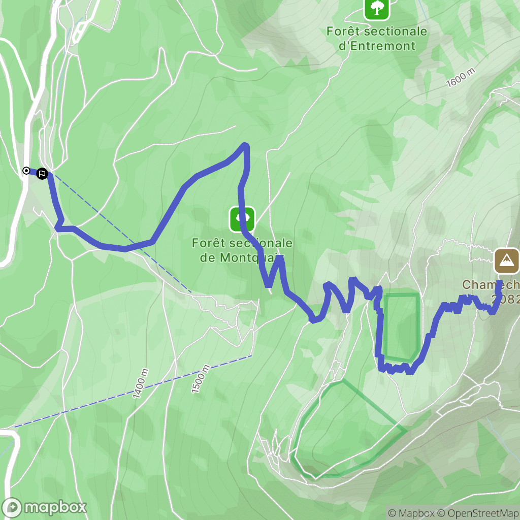 Sarcenas : carte du parcours de randonnée - France
