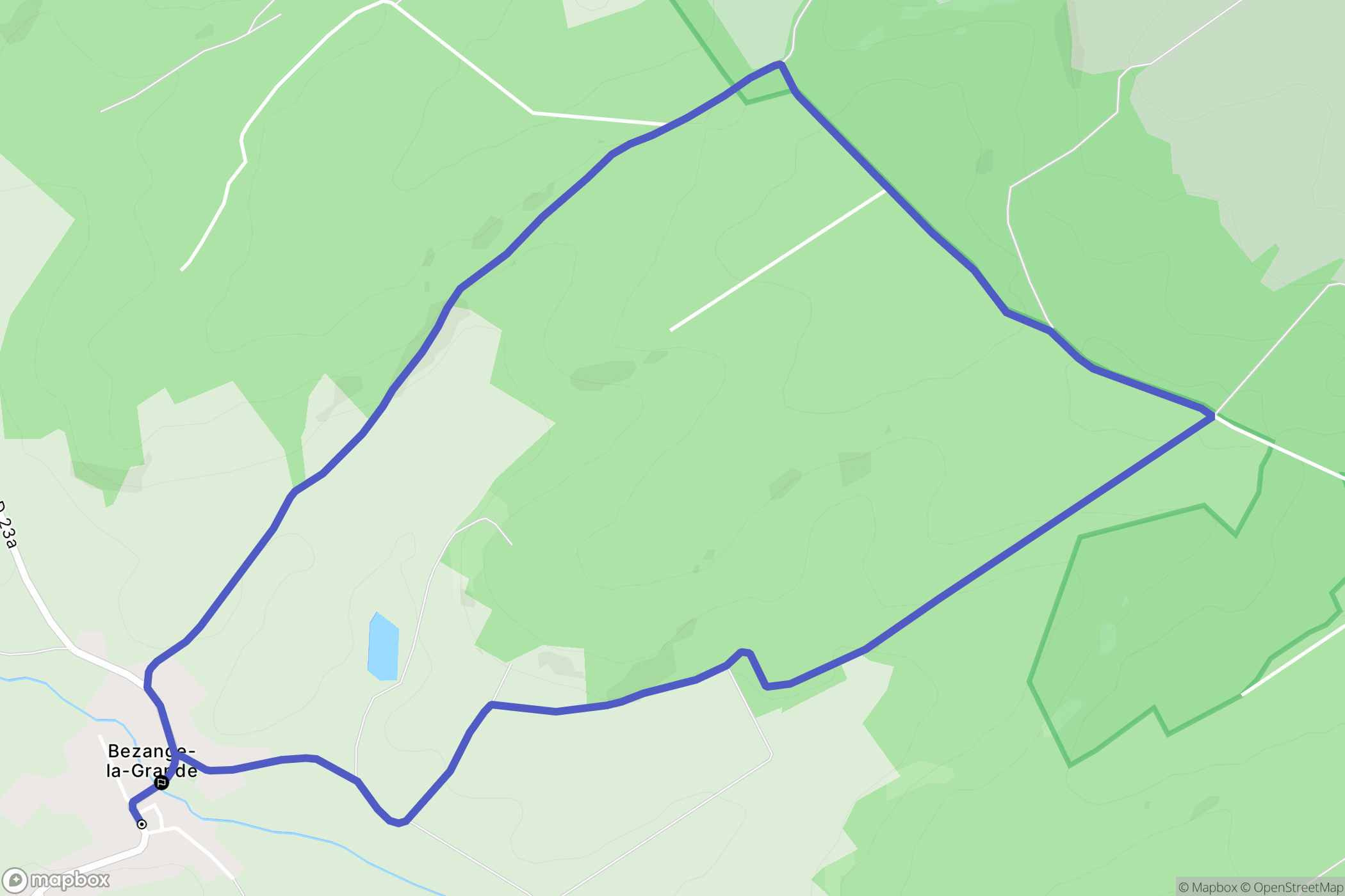 Bezange-la-Grande : carte du parcours de randonnée - France