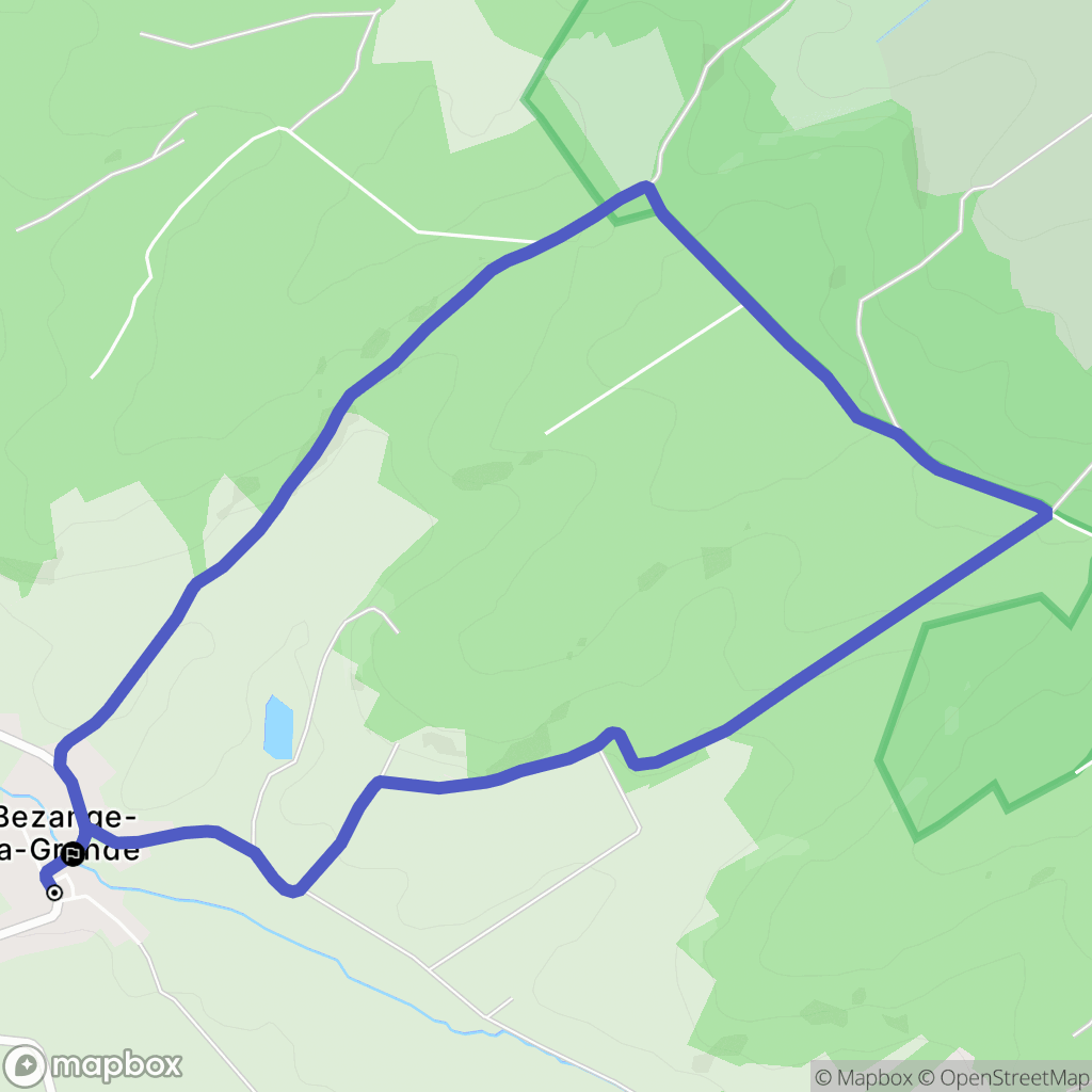 Bezange-la-Grande : carte du parcours de randonnée - France