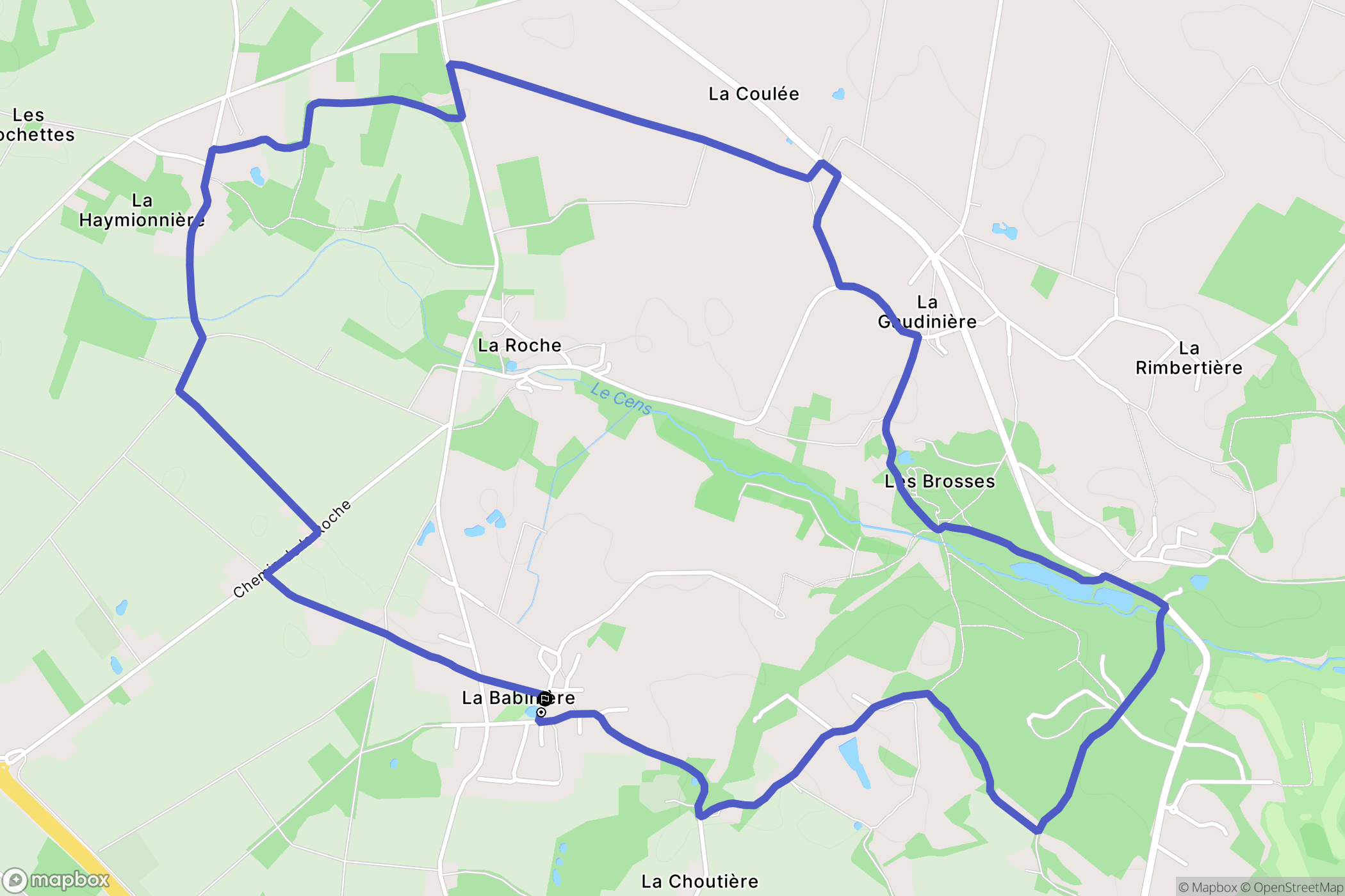 Vigneux-de-Bretagne : carte du parcours de randonnée - France