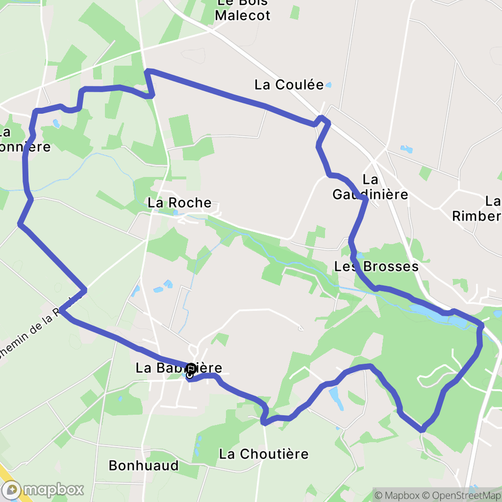Vigneux-de-Bretagne : carte du parcours de randonnée - France