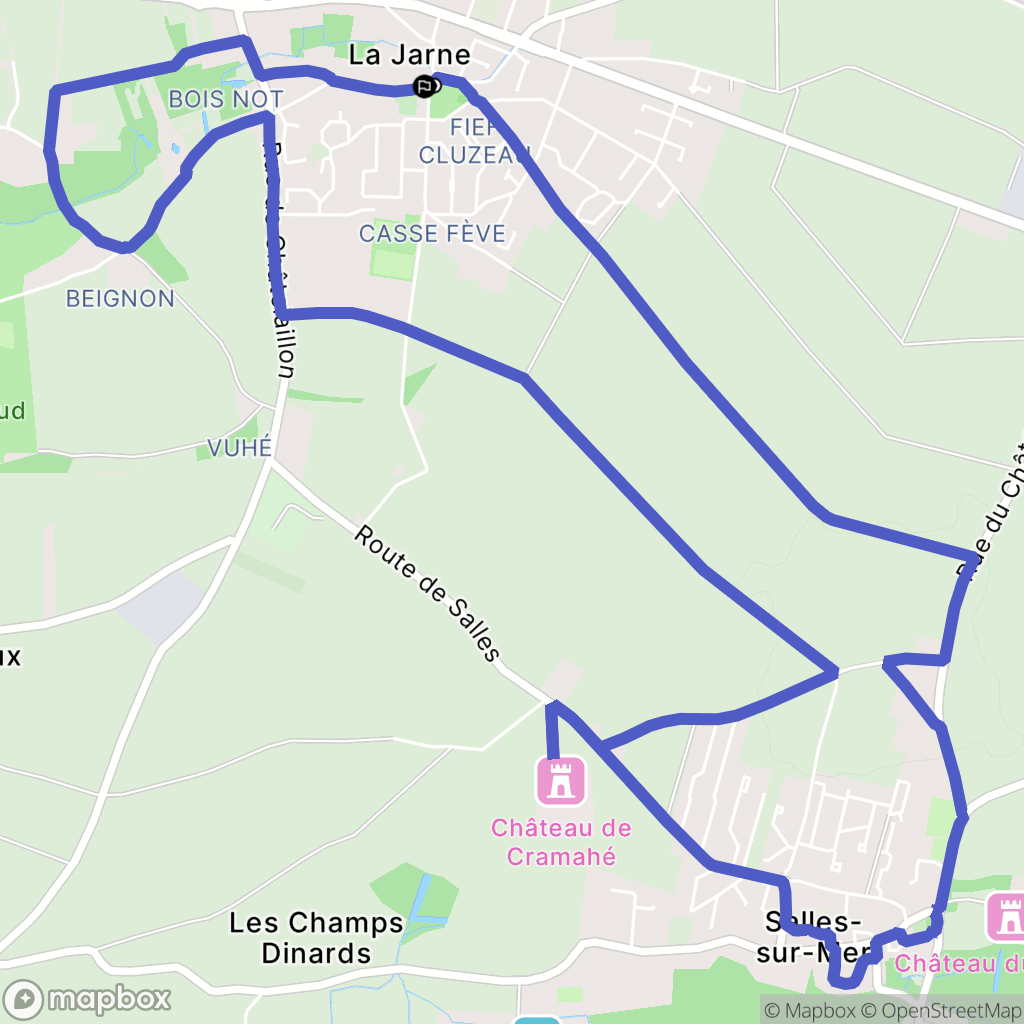 La Jarne : carte du parcours de randonnée - France