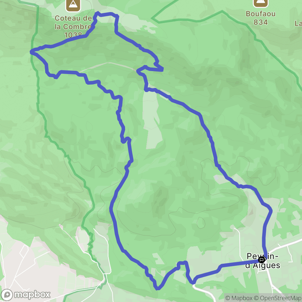 Peypin-d'Aigues : carte du parcours de randonnée - France