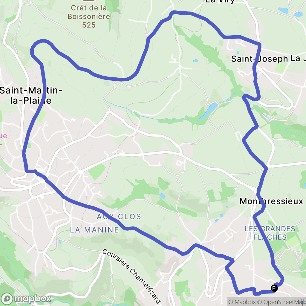 Rive-de-Gier : carte du parcours de randonnée - France