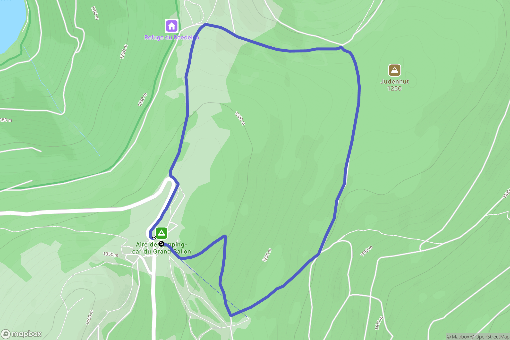 Soultz-Haut-Rhin : carte du parcours de randonnée - France