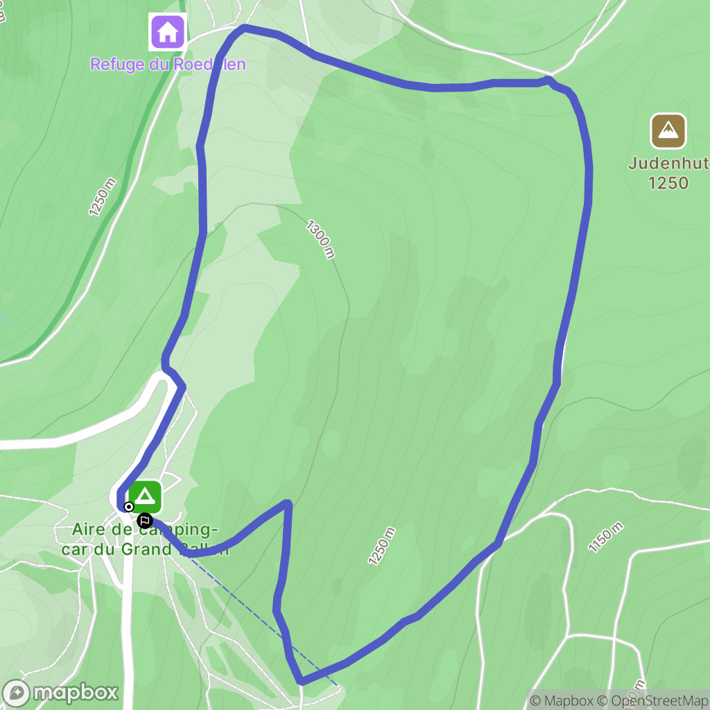 Soultz-Haut-Rhin : carte du parcours de randonnée - France