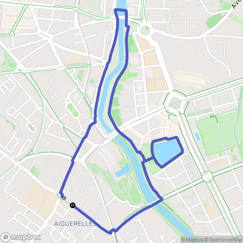 Montpellier : carte du parcours de randonnée - France