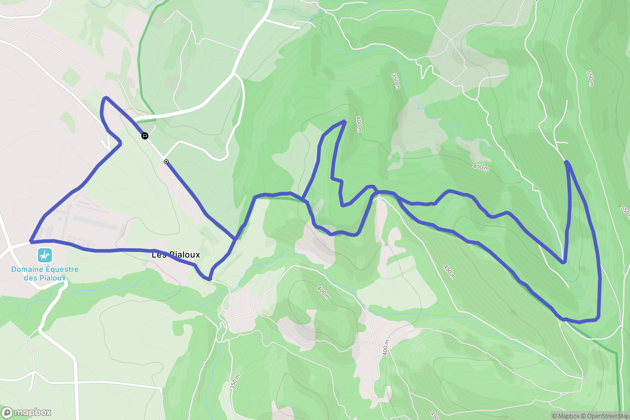 Barcelonne : carte du parcours de randonnée - France