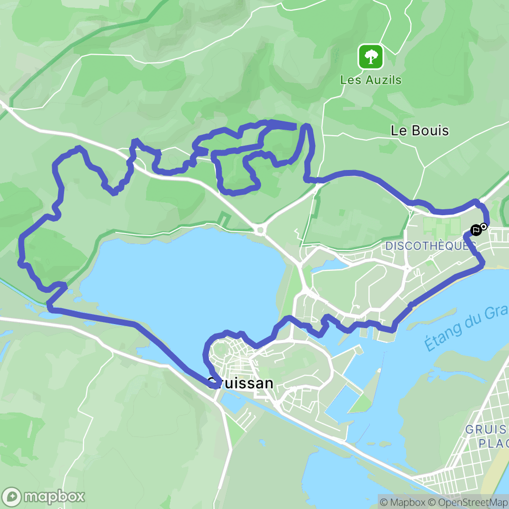Gruissan : carte du parcours de randonnée - France
