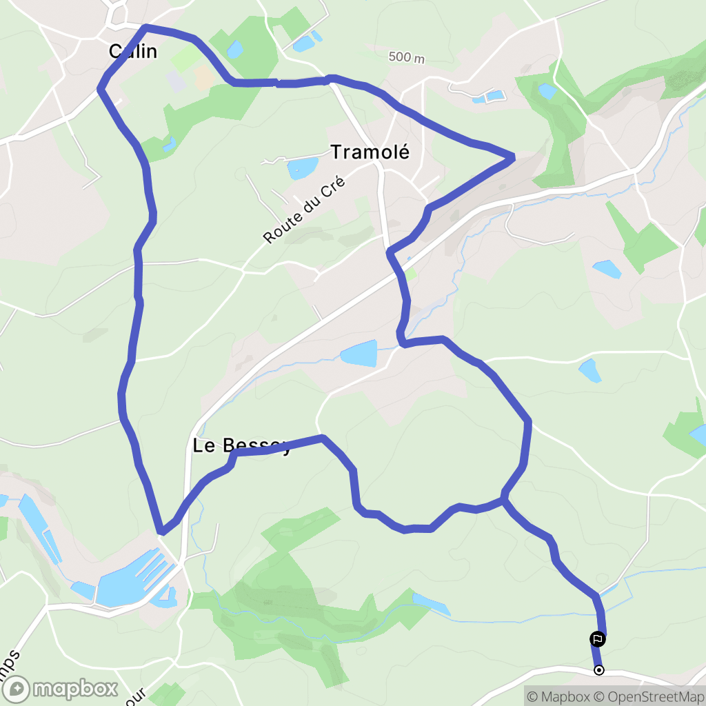 Eclose-Badinières : carte du parcours de randonnée - France