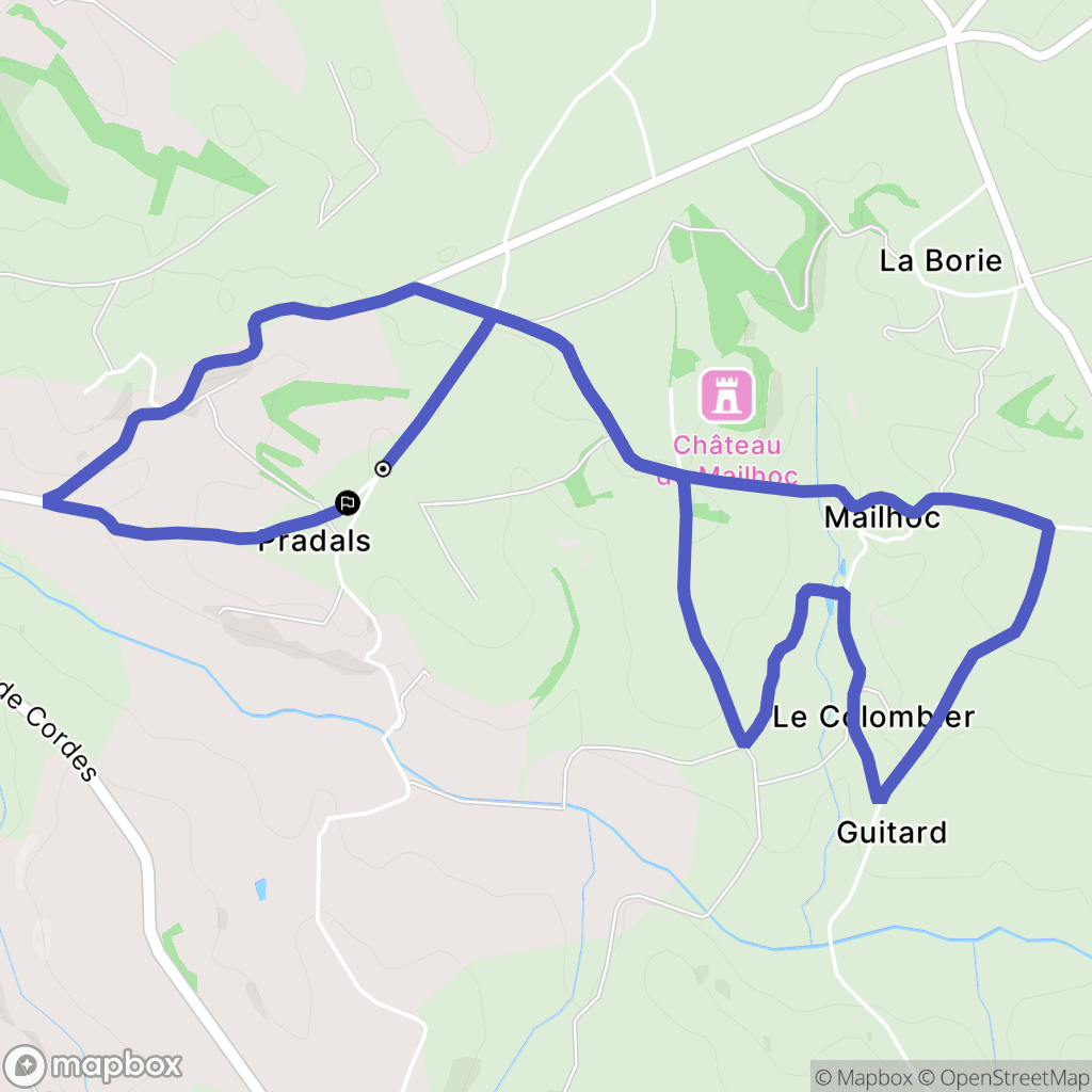 Villeneuve-sur-Vère : carte du parcours de randonnée - France