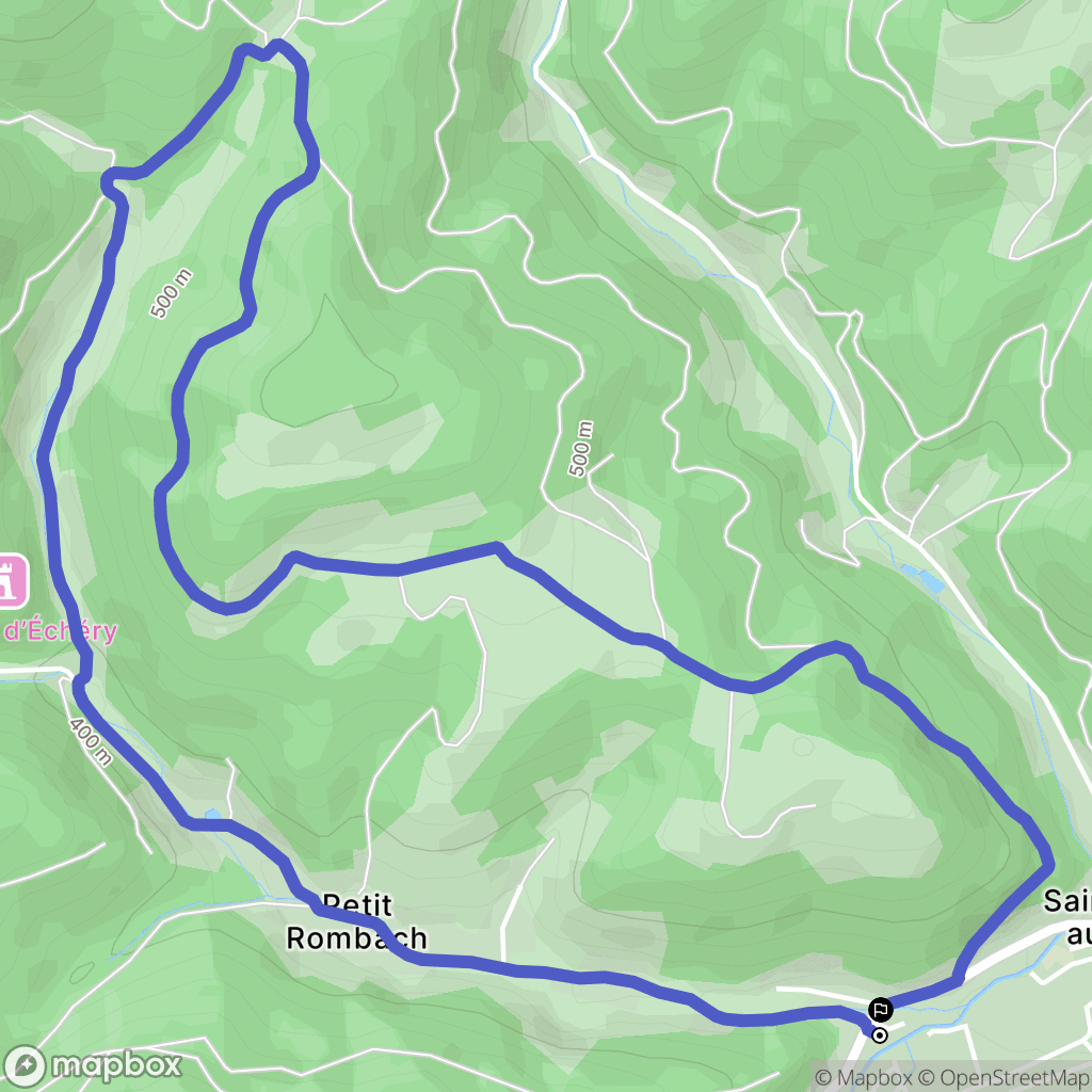 Sainte-Croix-aux-Mines : carte du parcours de randonnée - France