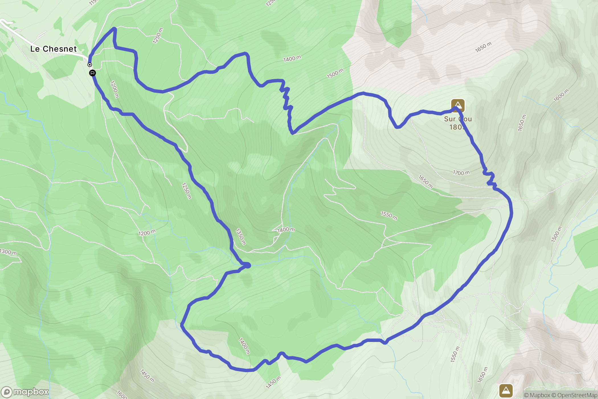 La Roche-sur-Foron : carte du parcours de randonnée - France