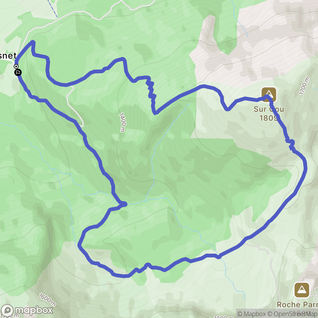 La Roche-sur-Foron : carte du parcours de randonnée - France