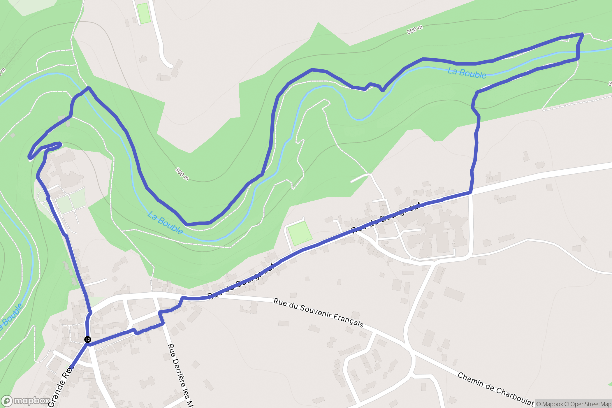 Chantelle : carte du parcours de randonnée - France
