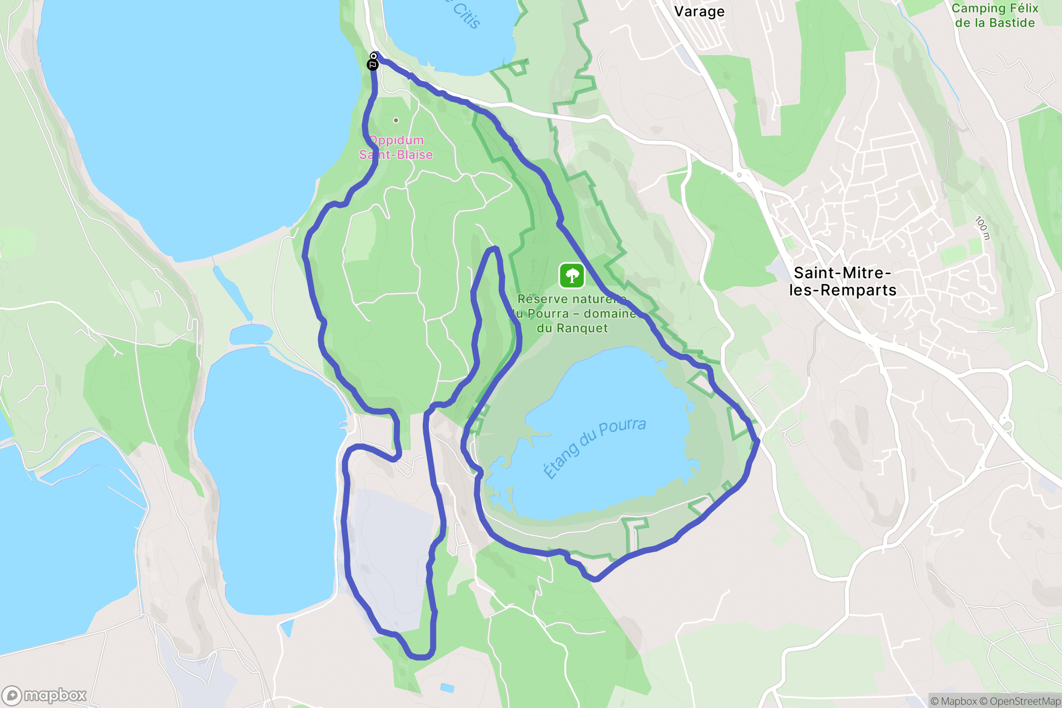 Saint-Mitre-les-Remparts : carte du parcours de randonnée - France
