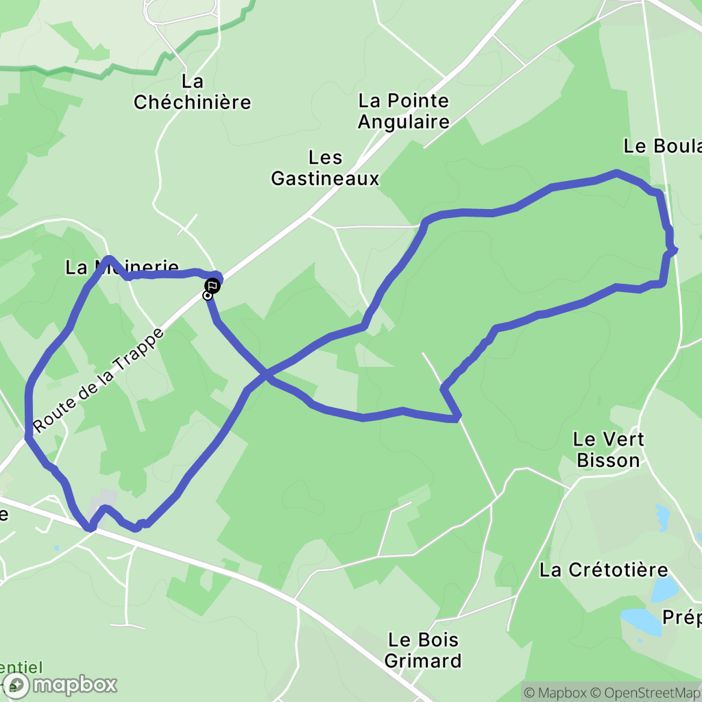 Soligny-la-Trappe : carte du parcours de randonnée - France