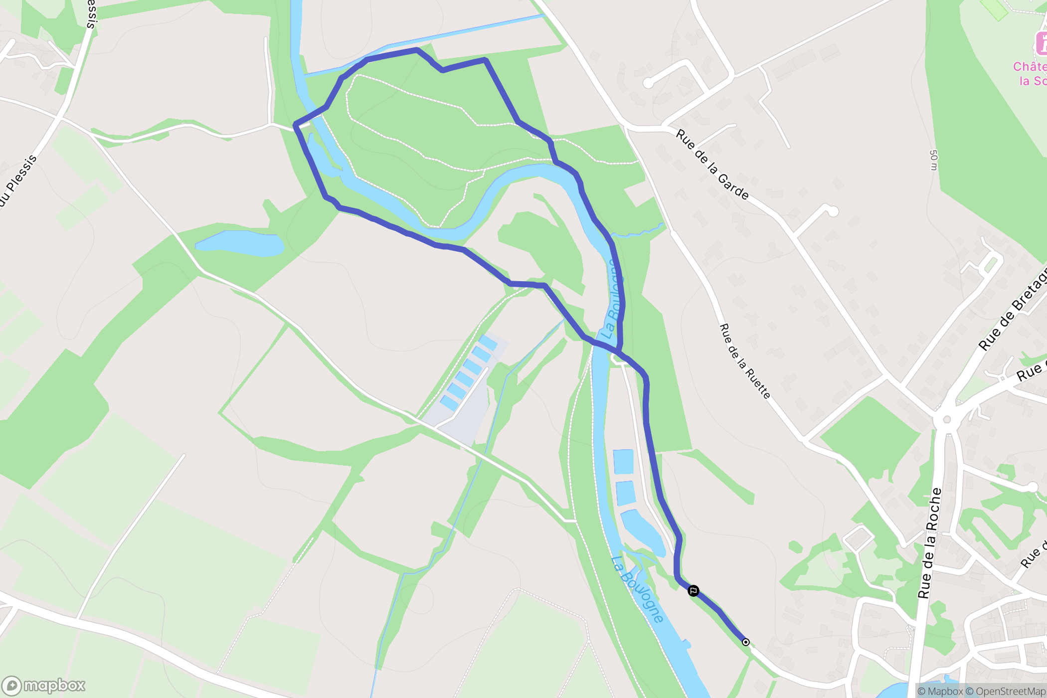 Rocheservière : carte du parcours de randonnée - France